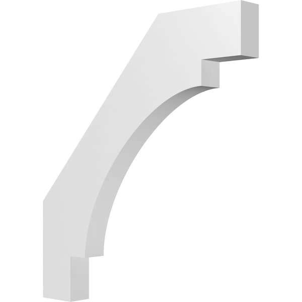 Ekena Millwork 3 1/2-in. W x 32-in. D x 36-in. H Merced Architectural Grade PVC Knee Brace BRCP035X32X36MRC - main